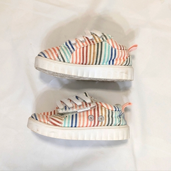 Roxy Kids Sheilahh Rainbow Stripe Sneakers Toddler Size 5 - Picture 6 of 11